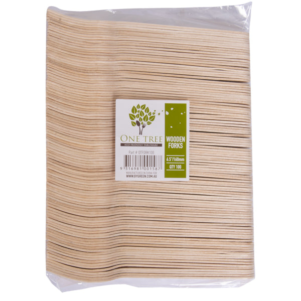 ONE TREE - WOODEN FORK - 100 PACK