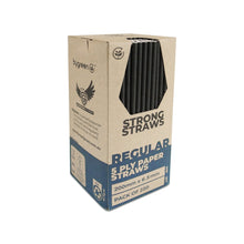 Load image into Gallery viewer, STRONG STRAWS - 5 PLY REGULAR PAPER STRAW - BLACK