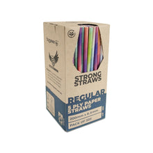 Load image into Gallery viewer, STRONG STRAWS - 5 PLY REGULAR PAPER STRAW - MIXED COLOURS