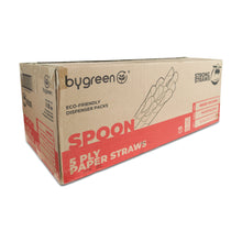 Load image into Gallery viewer, STRONG STRAWS - 5 PLY SPOON PAPER STRAW - MIXED COLOURS