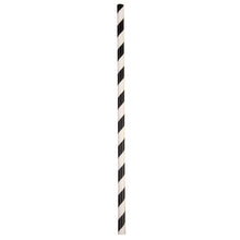 Load image into Gallery viewer, ECO-STRAW - PAPER STRAWS - 40 PACK - BLACK/WHITE STRIPE