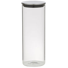 Load image into Gallery viewer, DAVIS &amp; WADDELL - ROUND GLASS CANISTER WITH STAINLESS STEEL LID
