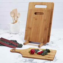 Load image into Gallery viewer, DAVIS &amp; WADDELL - BAMBOO CUTTING BOARD SET WITH STAND - 4 PIECE SET
