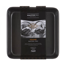Load image into Gallery viewer, MASTERPRO - NON STICK SQUARE BAKE PAN - BLACK - 23x23x4.5cm