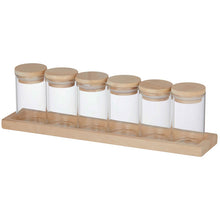 Load image into Gallery viewer, DAVIS &amp; WADDELL - SPICE JAR WITH WOODEN BASE - 7 PIECE
