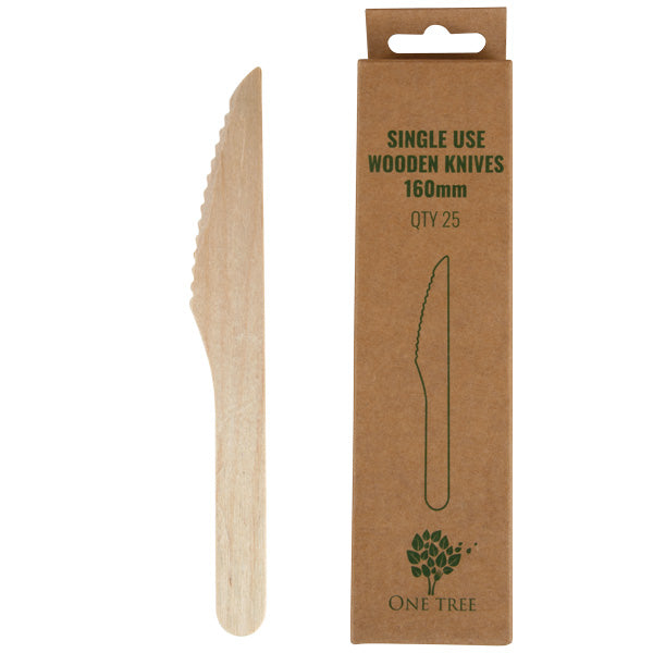 ONE TREE - WOODEN KNIFE - 25 PACK
