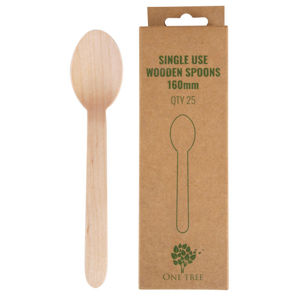 ONE TREE - WOODEN SPOON - 25 PACK