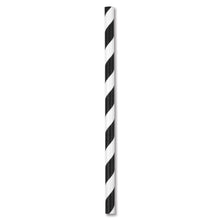 Load image into Gallery viewer, ECO STRAW - COCKTAIL - PAPER STRAW - 3 PLY - BLACK STRIPE

