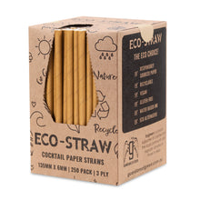 Load image into Gallery viewer, ECO STRAW - COCKTAIL - PAPER STRAW - 3 PLY - KRAFT
