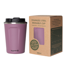 Load image into Gallery viewer, GO GREEN - REUSABLE OLIVE GREEN COFFEE CUP - 380ML
