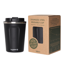 Load image into Gallery viewer, GO GREEN - REUSABLE OLIVE GREEN COFFEE CUP - 380ML
