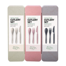 Load image into Gallery viewer, FOR THE EARTH - WHEAT STRAW CUTLERY SET - ASSORTED COLOURS
