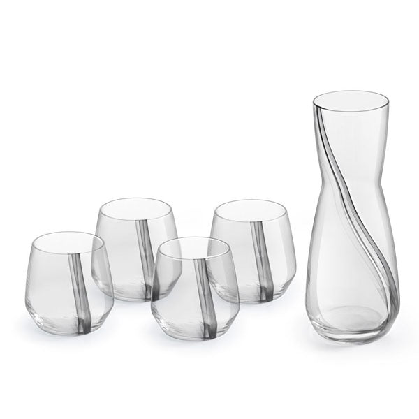 ROYAL LEERDAM - ELEVE DECANTER & WATER GLASS SET - 5 PIECE