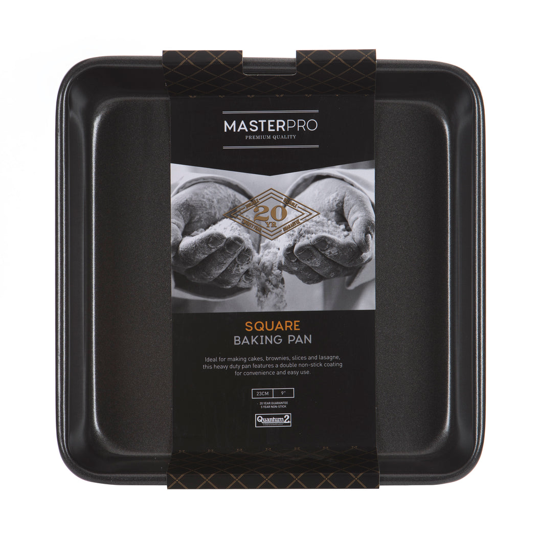 MASTERPRO - NON STICK SQUARE BAKE PAN - BLACK
