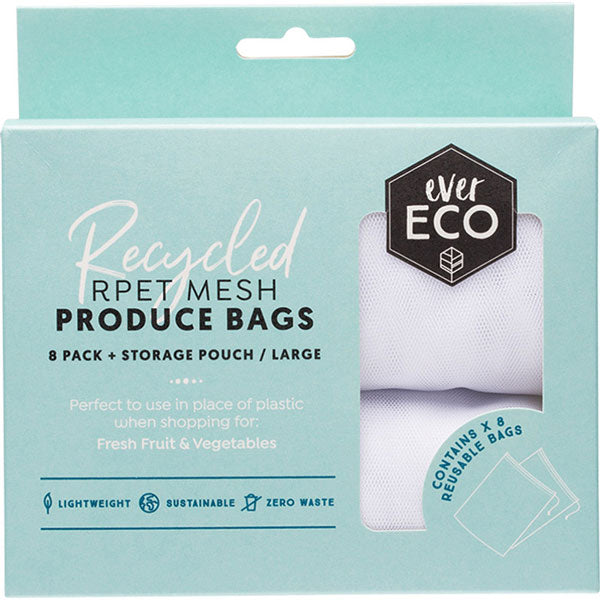EVER ECO - REUSABLE FRUIT & VEGGIE BAGS - 8 PACK