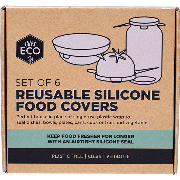 EVER ECO - SILICONE FOOD COVERS - SET OF 6