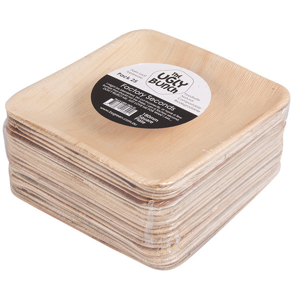 UGLY BUNCH - PALM LEAF - 180MM SQUARE PLATE - 25 PACK