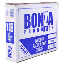 Load image into Gallery viewer, BONZA - NATURAL PADDLE POP STICK - 114MM
