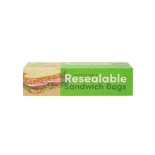 Load image into Gallery viewer, BIO TUFF - BIODEGRADABLE RESEALABLE SANDWICH ZIP LOCK BAGS
