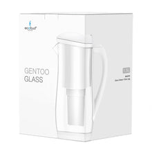 Load image into Gallery viewer, ECOBUD GENTOO GLASS WATER FILTER JUG WHITE - 1.5L
